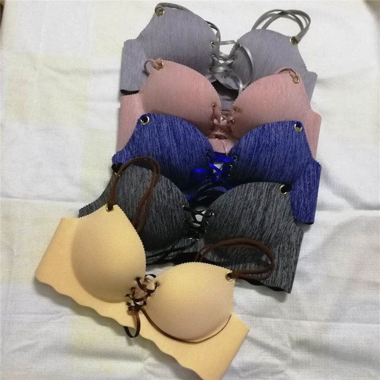 Title 1, Lace-up Underwear Gathered Bra Small Bra Thick ...