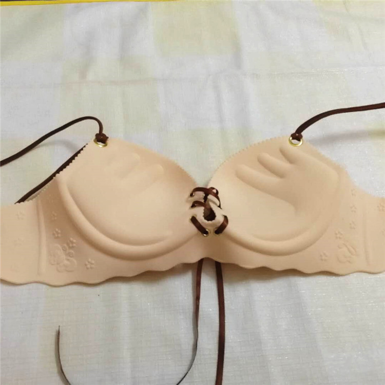 Title 7, Lace-up Underwear Gathered Bra Small Bra Thick ...