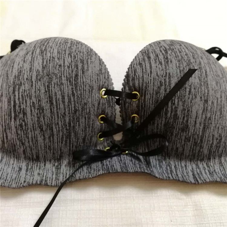 Title 8, Lace-up Underwear Gathered Bra Small Bra Thick ...