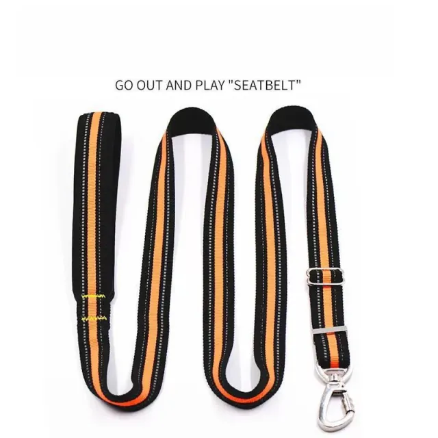 Cross Border Pet Dog High Elastic Traction Rope Strong Fastener Big Dog Special Traction Rope Spot Orange - Shop at LoveMi