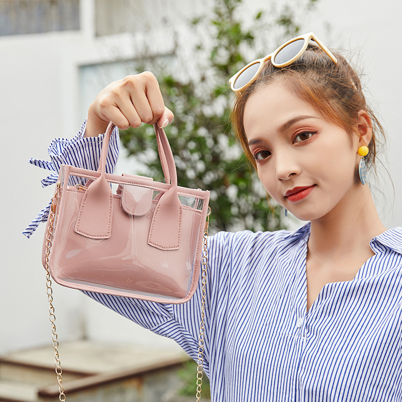 Popular Transparent Chain Fashion Dual-purpose One-shoulder Diagonal Bag