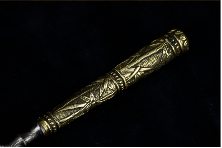 Stainless Steel Tea Knife With Golden Bamboo And Copper Handle Single Price