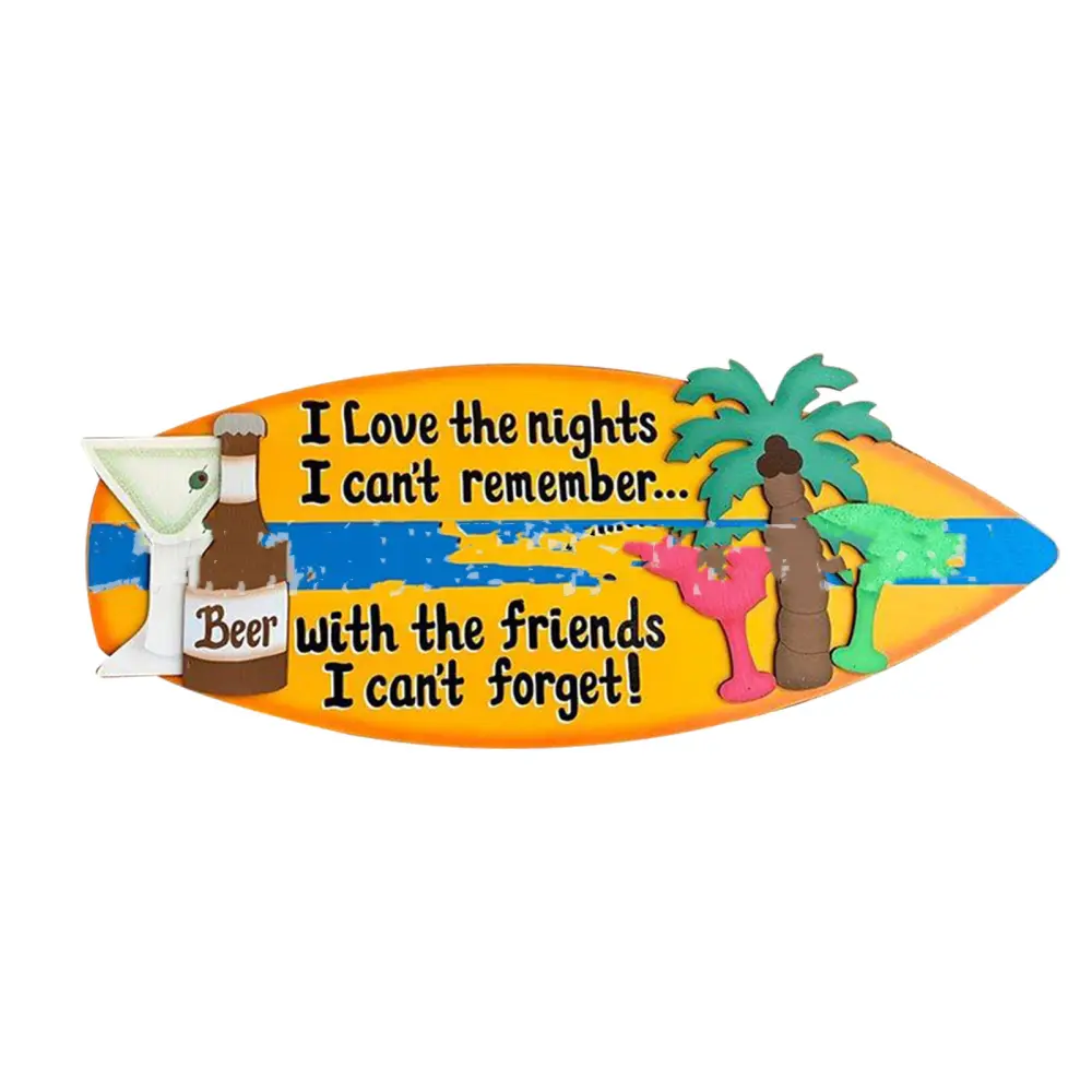 Wooden Surfboard Listing Decoration
