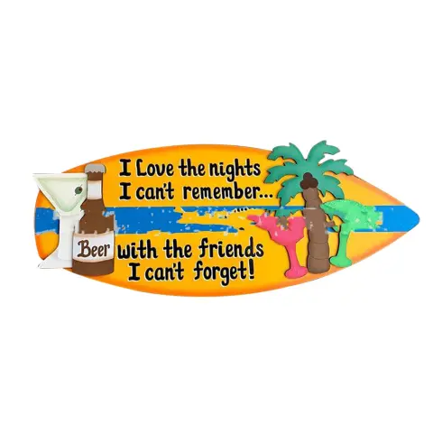 Wooden Surfboard Listing Decoration