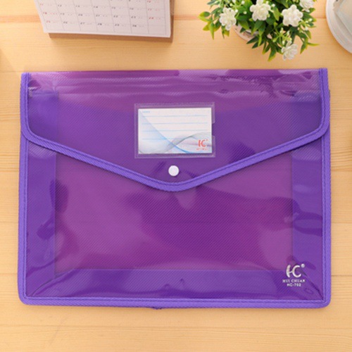 A4 File Bag Transparent File Bag Snap File Bag Test Paper Storage Bag Information Bag Office Button Bag