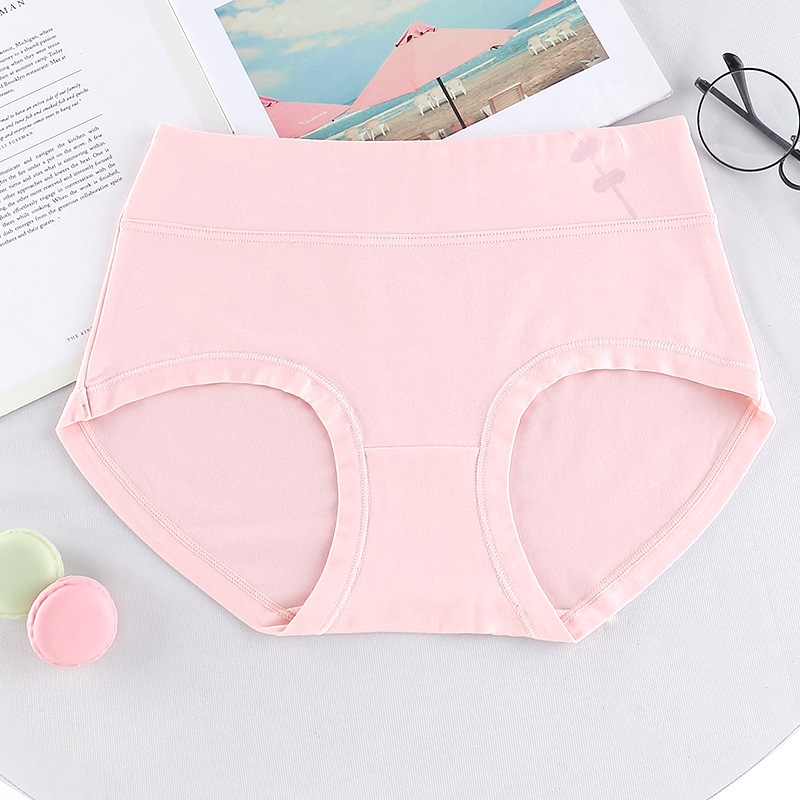 Title 2, New Printed Mid-waist Solid Color Cotton Panties