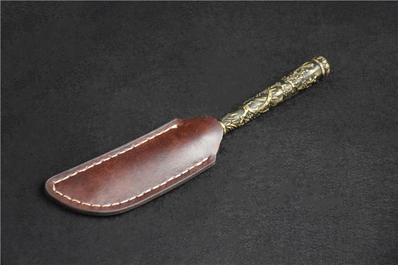 Household Plum Blossom Handle Guan Gong Tea Knife