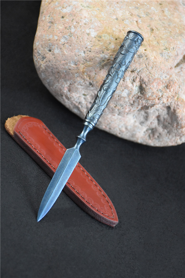 01629 Longquan Integrated Steel Tea Knife