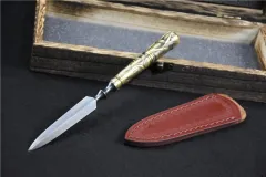 Longquan Tea Knife With Copper Handle - Silver - View 1