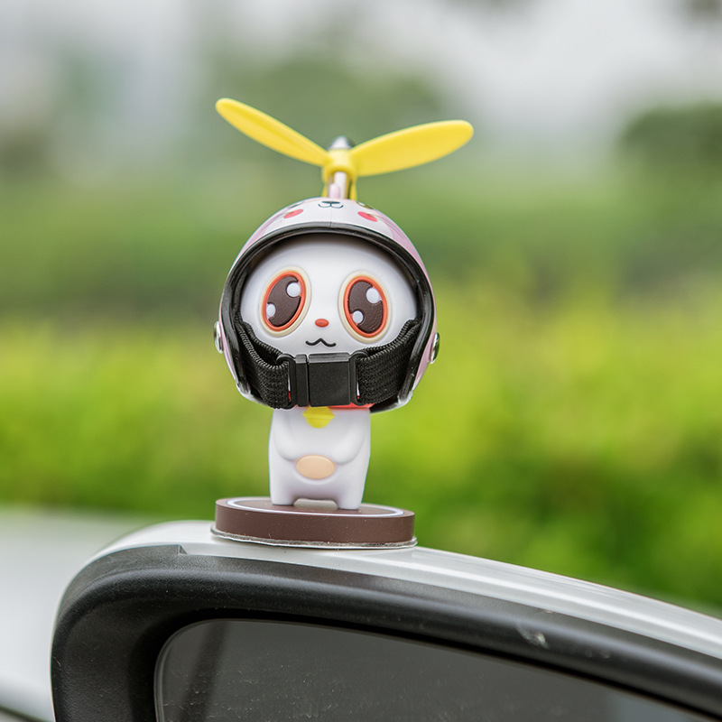 Title 2, New Miao Xiaodang Car Doll Bamboo Dragonfly Helmet