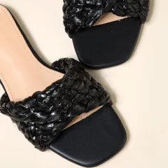 One-legged Sandals And Slippers Candy Colour Women - Black - View 1