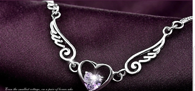 925 Silver Crystal Bracelet Korean Bracelet Angel