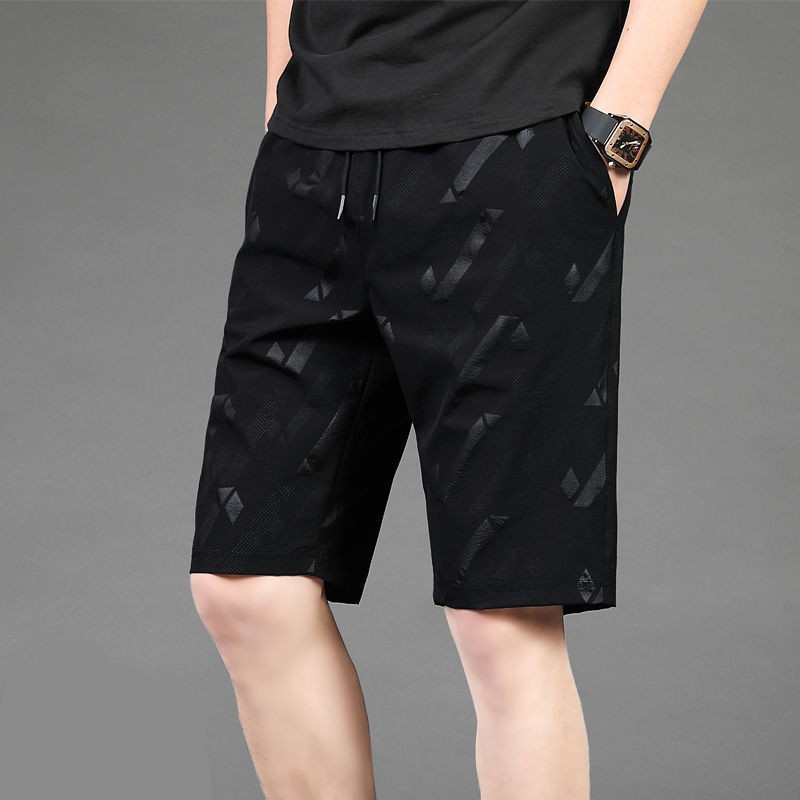 Ice Silk Shorts Men's Thin Sports Five-point Pants