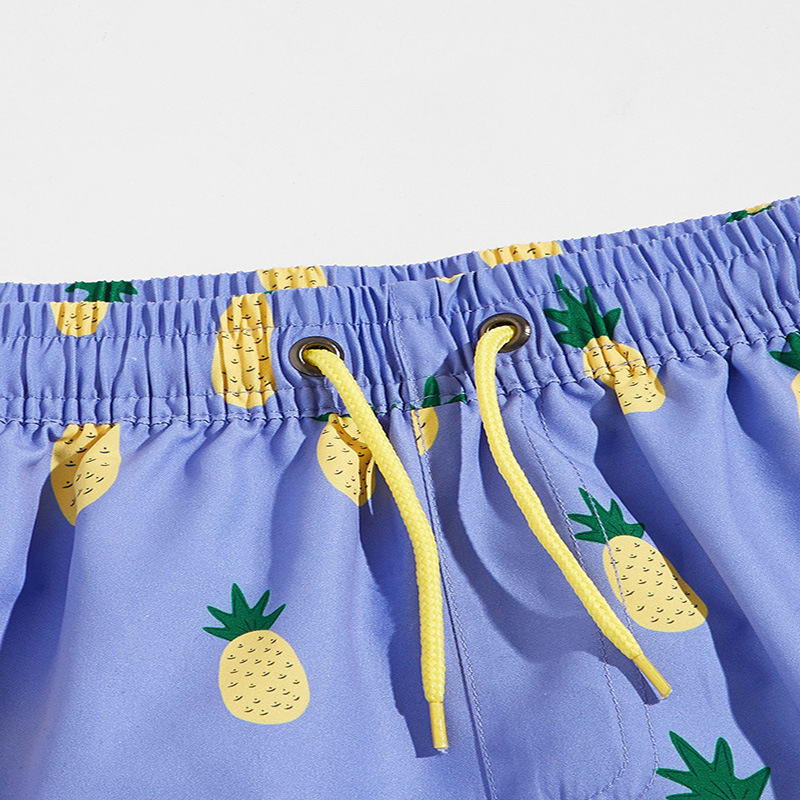 Triangle Net Fruit Print Sports Casual Shorts