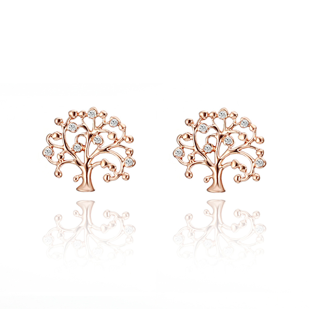 Tree Of Life Earrings Creative Personality Tree Of Life Ear Hook Hollow Ear Hook Female