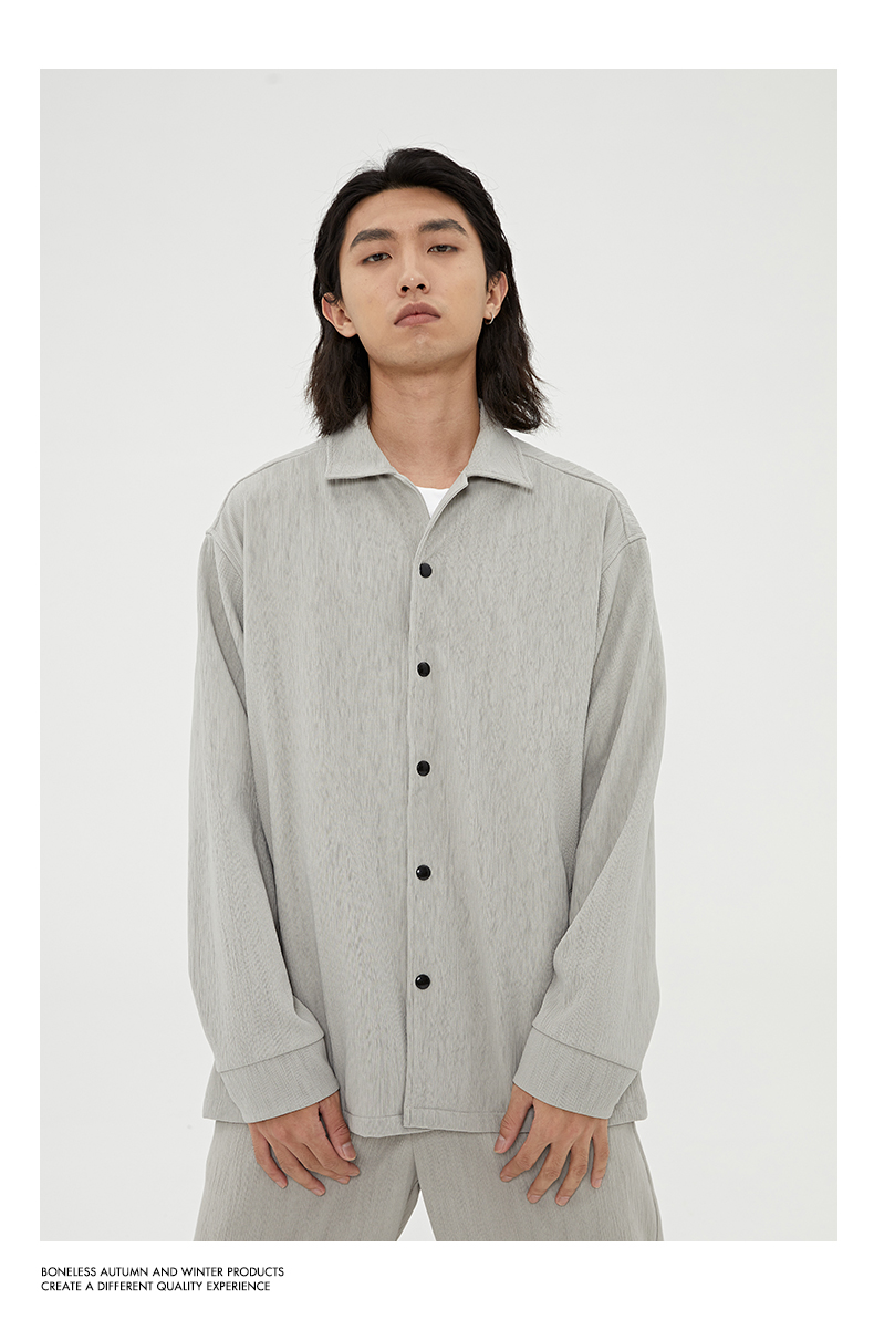 Trendy Brand Logo Microfiber Standard Simple All-match Shirt