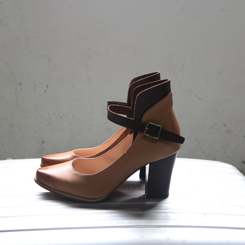 Women's Plus Size Retro High Heel Sandals