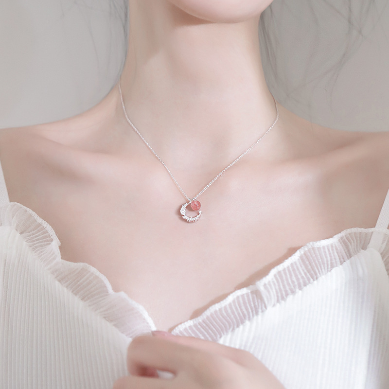 925 sterling silver Geometric Choker Pendant Necklace For Women Engagement Rose Gold Color 925 Sterling Silver Jewelry Gift