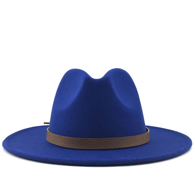 Top Hat With Flat Brim And Big Brimmed Hat Blue - Shop at LoveMi