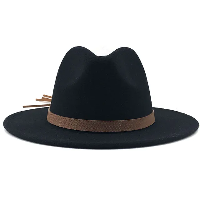 Top Hat With Flat Brim And Big Brimmed Hat Black - Shop at LoveMi