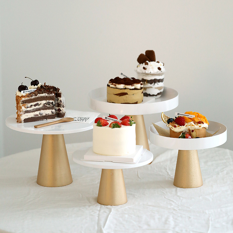 Ins Style Cake Tray Nordic Style Photo Prop Tray Wedding Dessert Table Cake Stand Tall Jewelry Tray — foto 4
