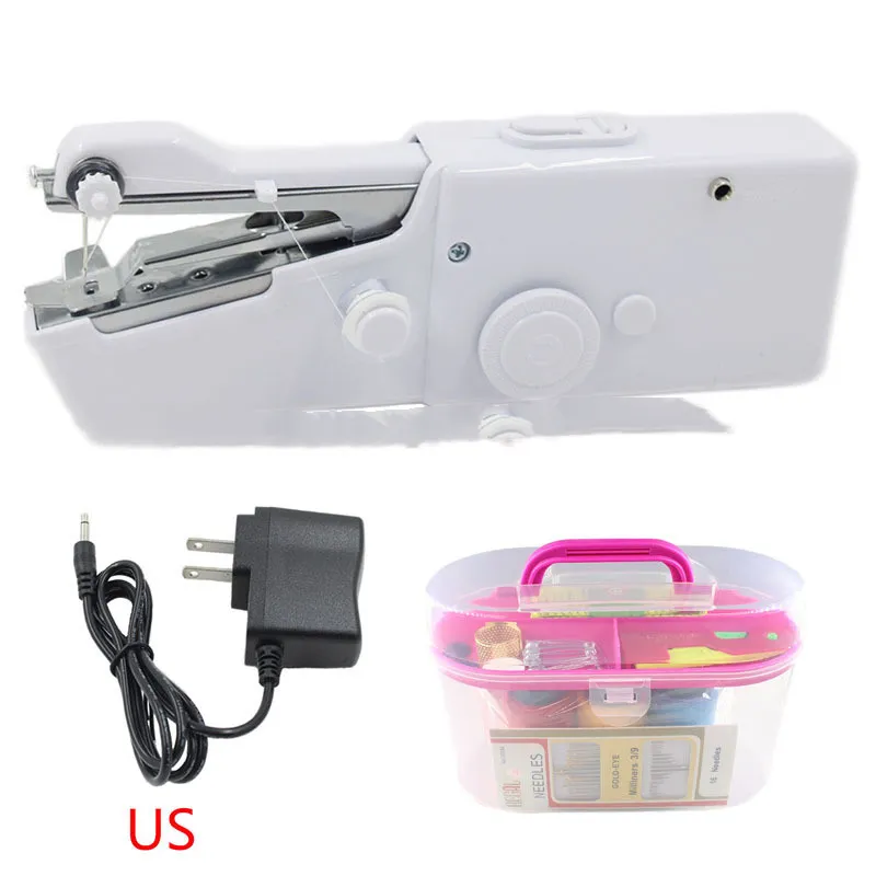 Handheld Portable Electric Sewing Machine Set Mini Household Handy Handheld Electric Sewing Machine – image 2