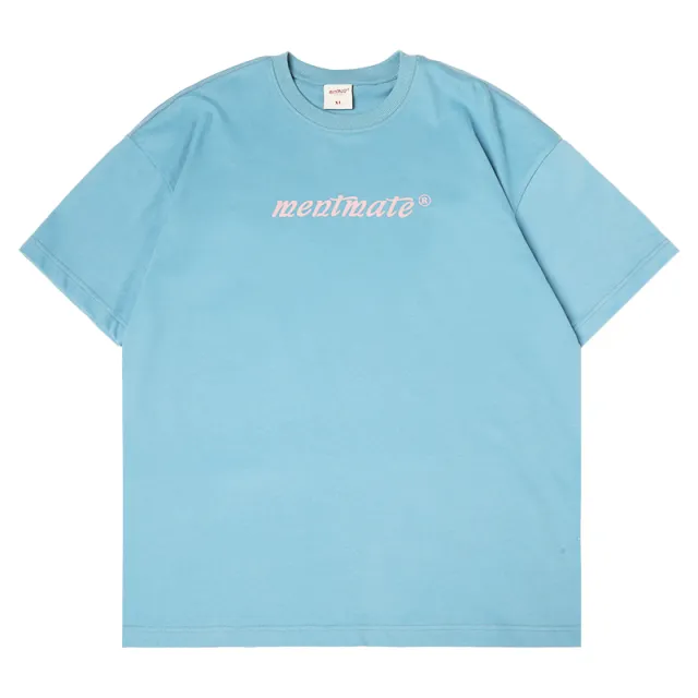 Nineteen color Cotton Couple Round Neck T shirt Loose Style Short Sleeves Nile Blue - Shop at LoveMi