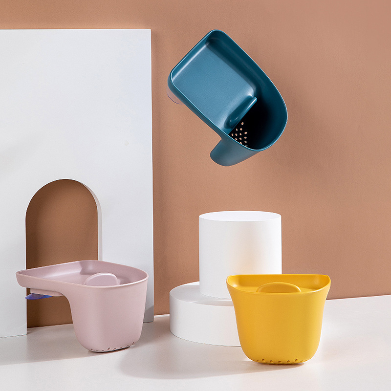 Kitchen Sink Drain Storage Basket Suction Cup Rack