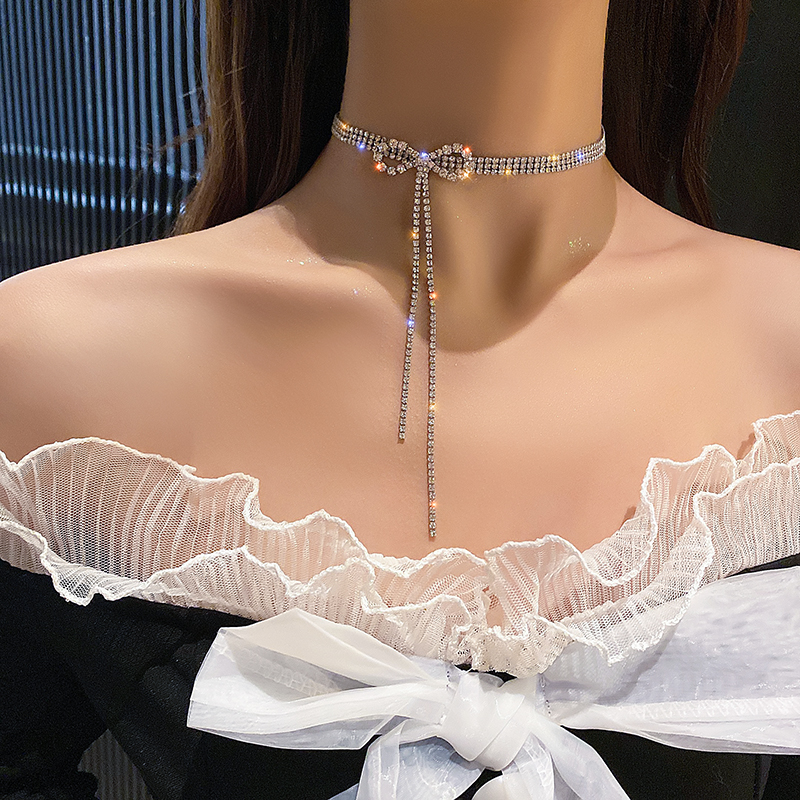 Necklace Female New Trend Bow Knot Clavicle Chain Light Luxury
