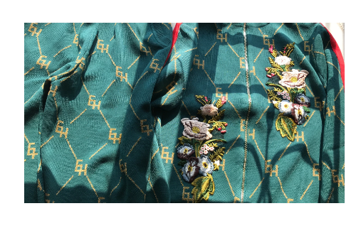  Spring New Knitted Cardigan Casual Pants Two-piece Suit Western Embroidery Flowers European Fashion Suit Women