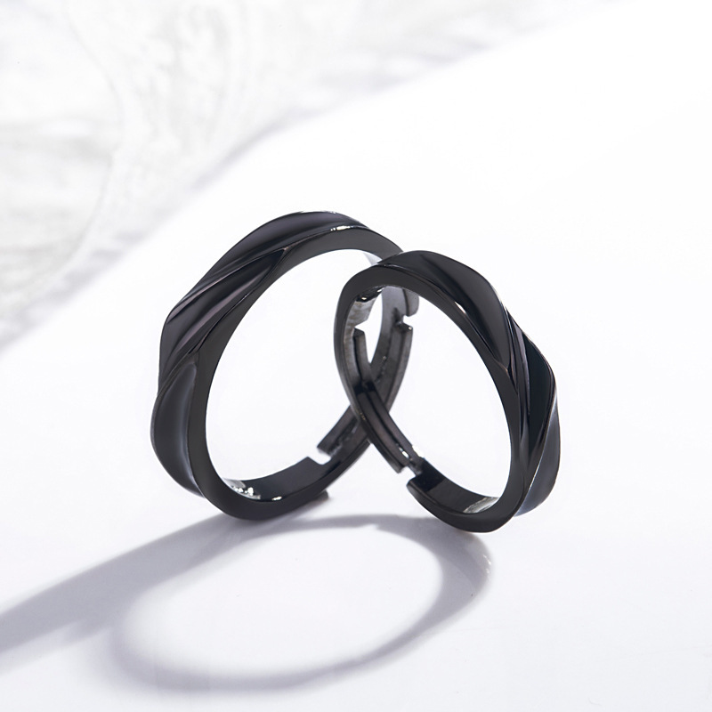 Japan And South Korea Simple Ring Diamond Couple Ring