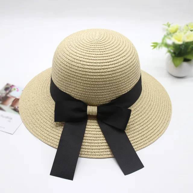 Women Summer Travel Beach UV Protection Bowknot Wide Brim Straw Hat Sun Cap UV Protection Bowknot Wide Brim Straw Hat Sun Cap Beige - Shop at LoveMi