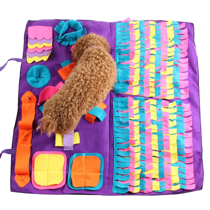 Removable Splicing Colorful Dog Sniffing and Foraging Mat