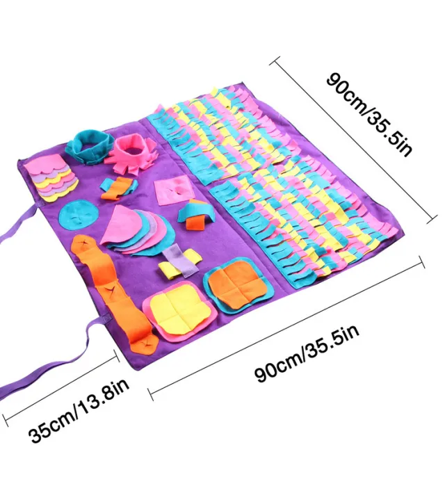 Removable Splicing Colorful Dog Sniffing And Foraging Mat Purple - Shop at LoveMi