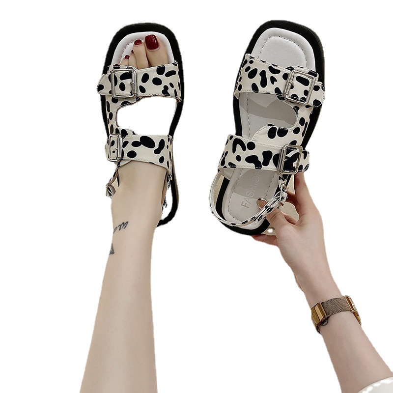 Open-Toe Flat Sandals