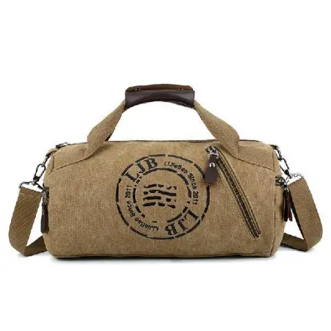Canvas Large-Capacity Male and Female Students Portable Travel Shoulder