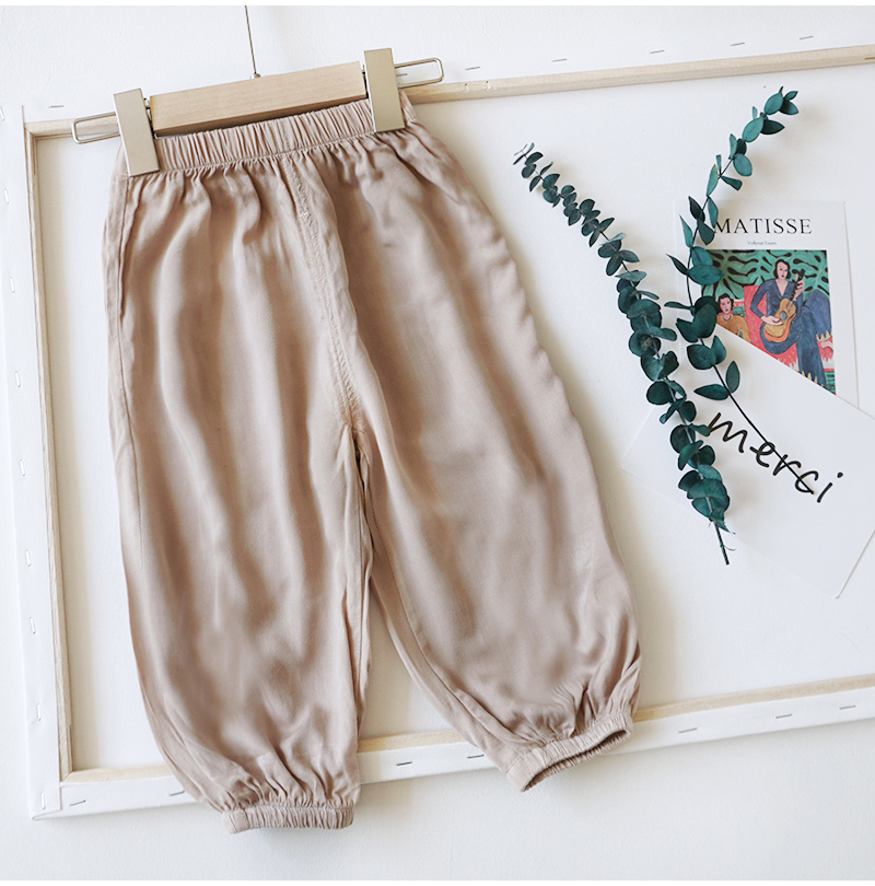 Baby Anti Mosquito Pants Summer Thin Boys'' Summer Clothes Ice Silk Cotton Hemp Lantern Pants Women''s Baby Rayon Air Conditioning Pants