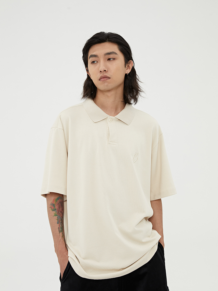 Basic Short Sleeve Lapel T-Shirt Loose Half Sleeve Top