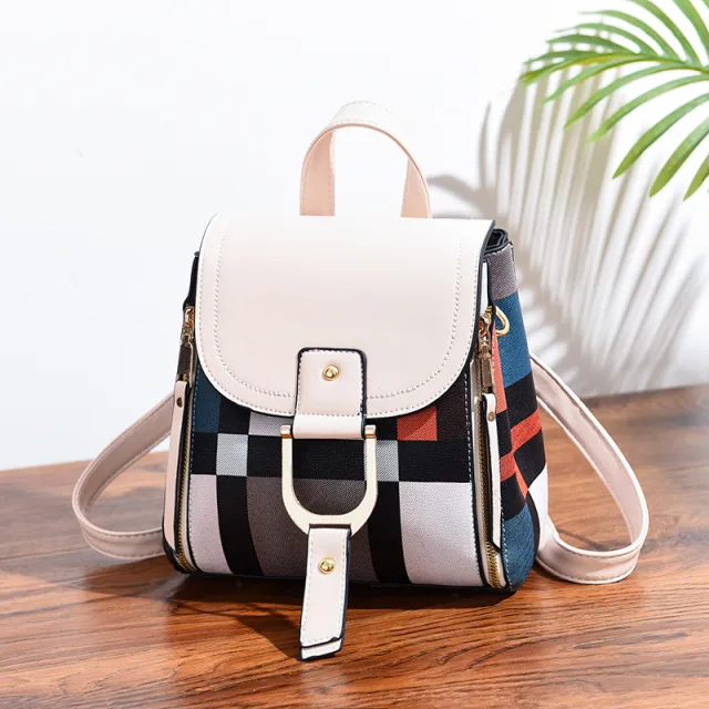 Bag Soft Leather Leisure Fashion Travel Large capacity School Bag White - Shop at LoveMi