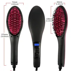 Imply Straight Electric Straight Hair Comb Magic Smooth Hair Comb Negative Ion Comb - Black - View 1