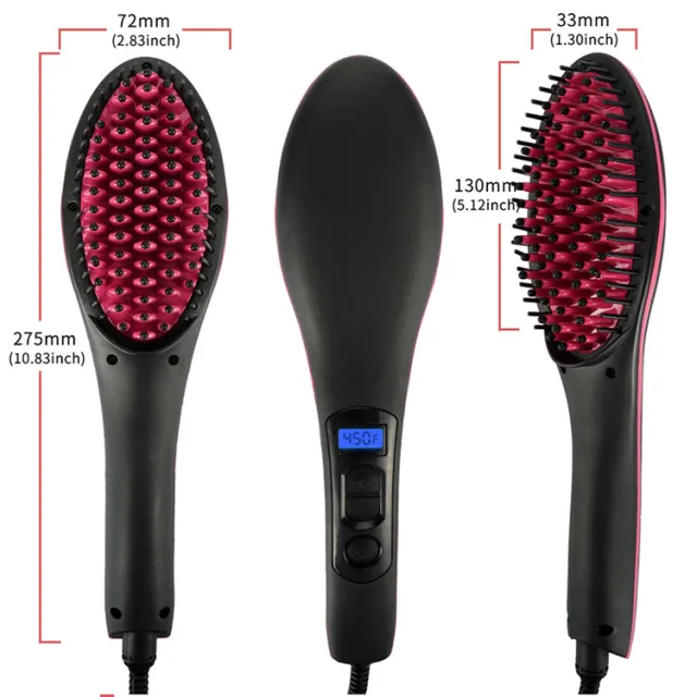 Imply Straight Electric Straight Hair Comb Magic Smooth Hair Comb Negative Ion Comb Black - Shop at LoveMi