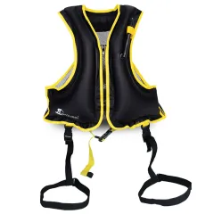 Spot Inflatable Life Jackets, Children's Snorkeling Buoyancy Vest, Adult Free Size Buoyancy Boat Fishing Life Jackets - Black - View 1
