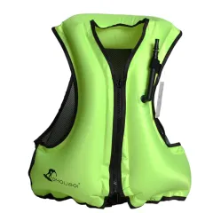 Spot Inflatable Life Jackets, Children's Snorkeling Buoyancy Vest, Adult Free Size Buoyancy Boat Fishing Life Jackets - Green - View 1