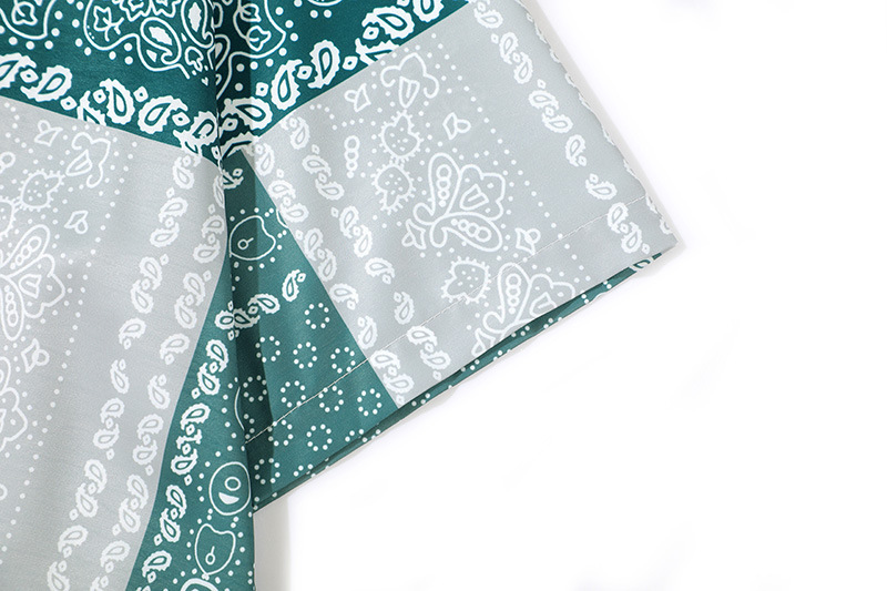 Loose And Color-blocking Handsome Short-sleeved Shirt