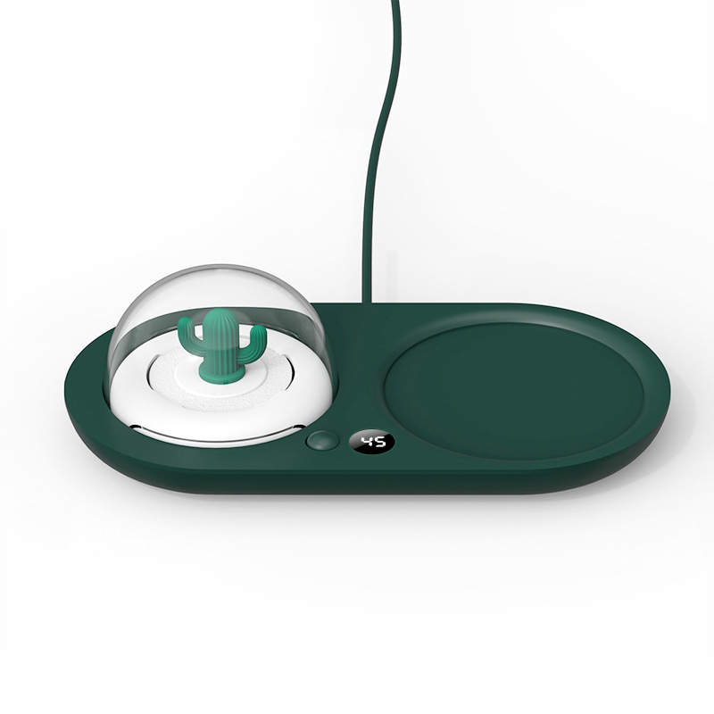 With Aroma Diffuser Design And Usb Reading Light Fast Heating Coffee Warm Cup Mat