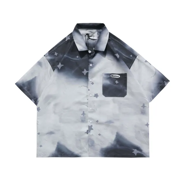 Spring And Summer Style Millennium Y2K Starry Sky T shirt Grey - Shop at LoveMi