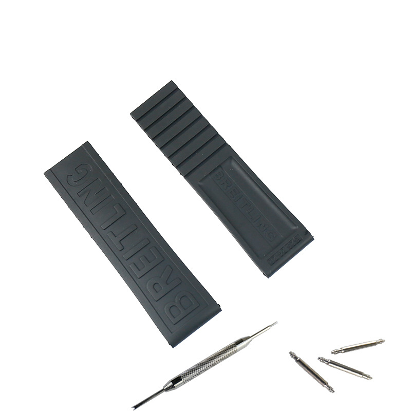 Rubber Watch Strap Watch Accessories Suitable For Bai Nianling Silicone Watch With Avenger Blackbird Folding Clasp 22mm24mm