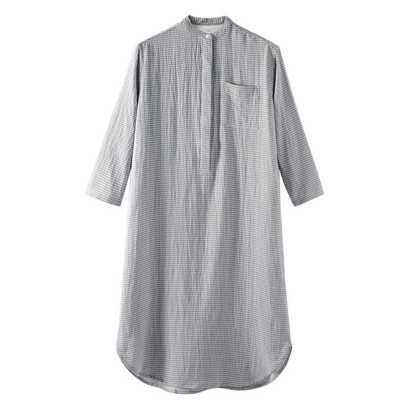 Double-layer Yarn Pajamas Nightdress Pure Cotton Double-layer Yarn