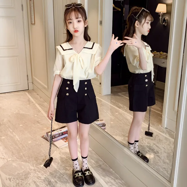 Summer Short sleeved Chiffon Shorts Cover Children's Children's Clothing White - Shop at LoveMi