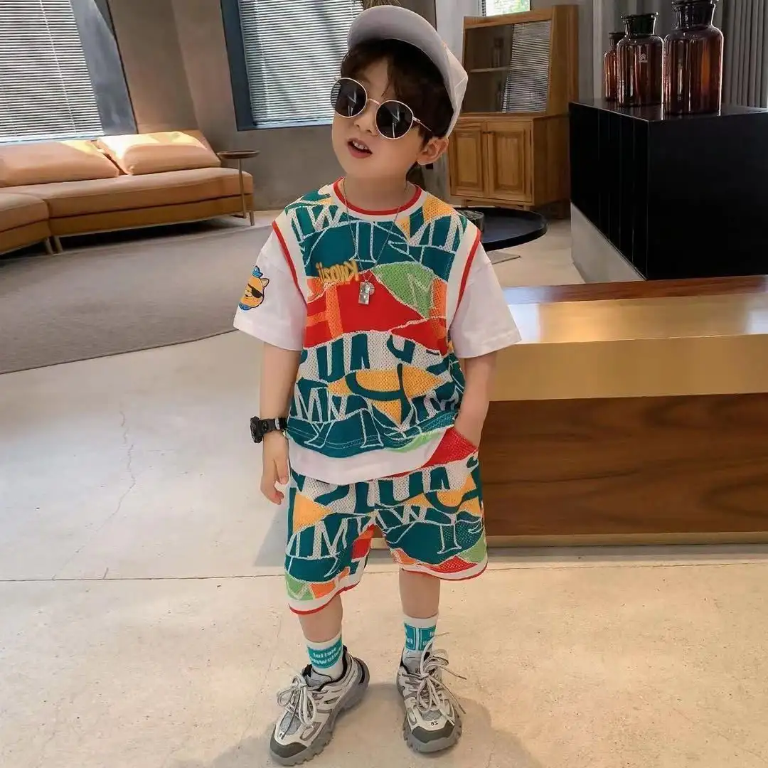 Children's Clothing Boy Suit Western Style Children's Sports Two-piece Suit